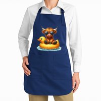 Cute Highland Cow Duck Pool Float Summer Vibes Swimming Apron