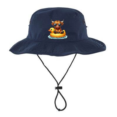 Cute Highland Cow Duck Pool Float Summer Vibes Swimming Bucket Hat