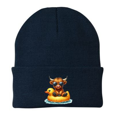 Cute Highland Cow Duck Pool Float Summer Vibes Swimming Beanie