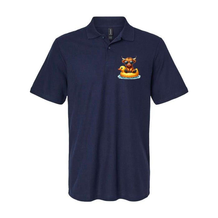 Cute Highland Cow Duck Pool Float Summer Vibes Swimming Polo