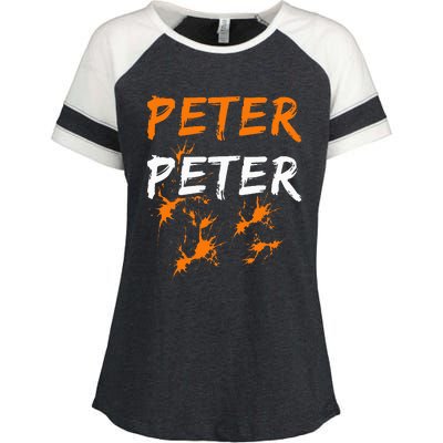 Couples Halloween Costume  Peter Pumpkin Eater Enza Ladies Jersey Colorblock Tee