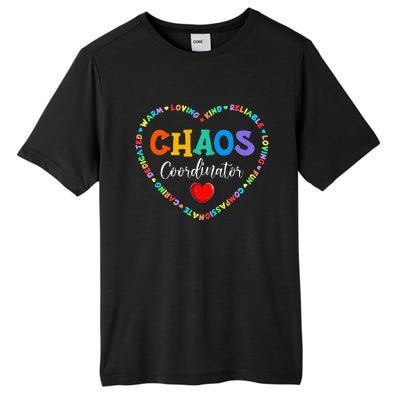 Cute Heart Chaos Coordinator Funny First Day Of School Tall Fusion ChromaSoft Performance T-Shirt