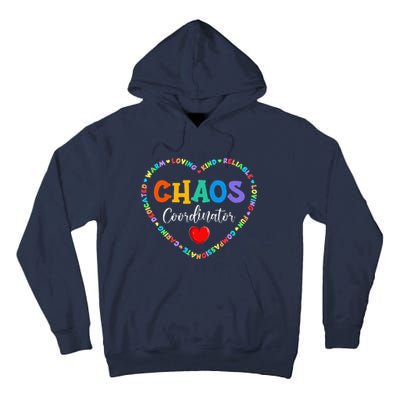 Cute Heart Chaos Coordinator Funny First Day Of School Tall Hoodie