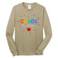 Cute Heart Chaos Coordinator Funny First Day Of School Tall Long Sleeve T-Shirt