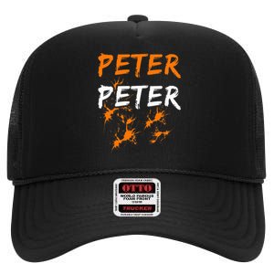 Couples Halloween Costume  Peter Pumpkin Eater High Crown Mesh Back Trucker Hat