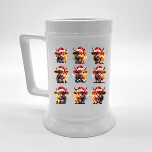 Cute Highland Cows Christmas Hairy Cows Or Funny Gift Beer Stein