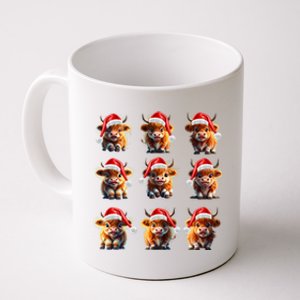 Cute Highland Cows Christmas Hairy Cows Or Funny Gift Coffee Mug