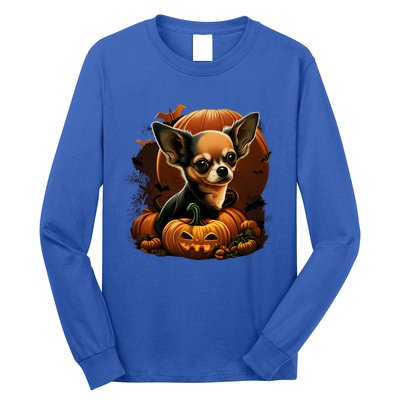 Chihuahua Halloween Costume Scary Pumpkin Witch Ghost Dog Great Gift Long Sleeve Shirt