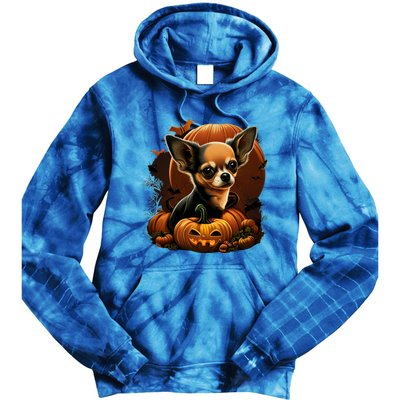 Chihuahua Halloween Costume Scary Pumpkin Witch Ghost Dog Great Gift Tie Dye Hoodie