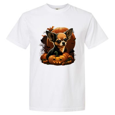 Chihuahua Halloween Costume Scary Pumpkin Witch Ghost Dog Great Gift Garment-Dyed Heavyweight T-Shirt