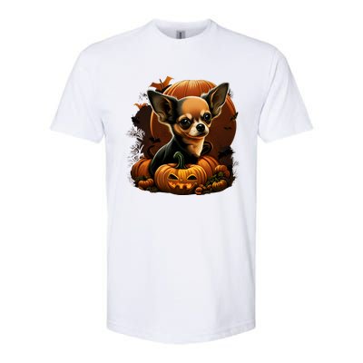 Chihuahua Halloween Costume Scary Pumpkin Witch Ghost Dog Great Gift Softstyle CVC T-Shirt