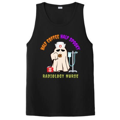 Cute Half Coffee Half Spooky Halloween Radiology Nurse Mri Gift PosiCharge Competitor Tank