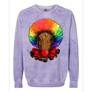 Clown Horse Carnival Circus Staff Farmer Horse Lover Cow Cool Gift Colorblast Crewneck Sweatshirt