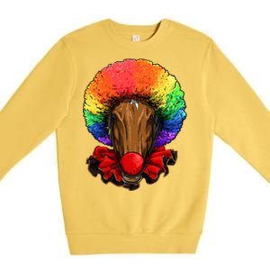 Clown Horse Carnival Circus Staff Farmer Horse Lover Cow Cool Gift Premium Crewneck Sweatshirt