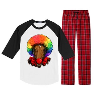 Clown Horse Carnival Circus Staff Farmer Horse Lover Cow Cool Gift Raglan Sleeve Pajama Set