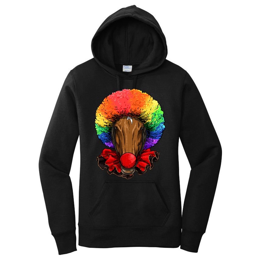 Clown Horse Carnival Circus Staff Farmer Horse Lover Cow Cool Gift Women's Pullover Hoodie
