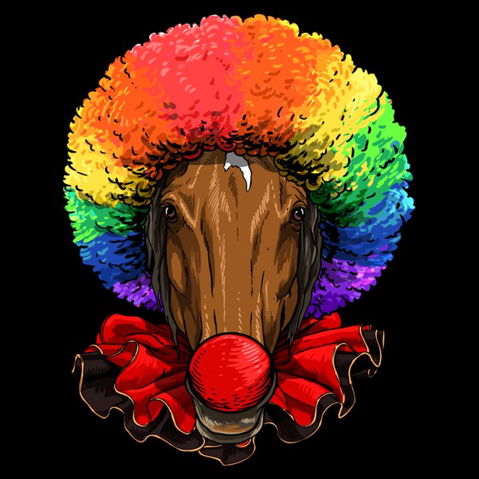 Clown Horse Carnival Circus Staff Farmer Horse Lover Cow Cool Gift Women's Crop Top Tee