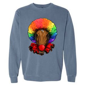 Clown Horse Carnival Circus Staff Farmer Horse Lover Cow Cool Gift Garment-Dyed Sweatshirt