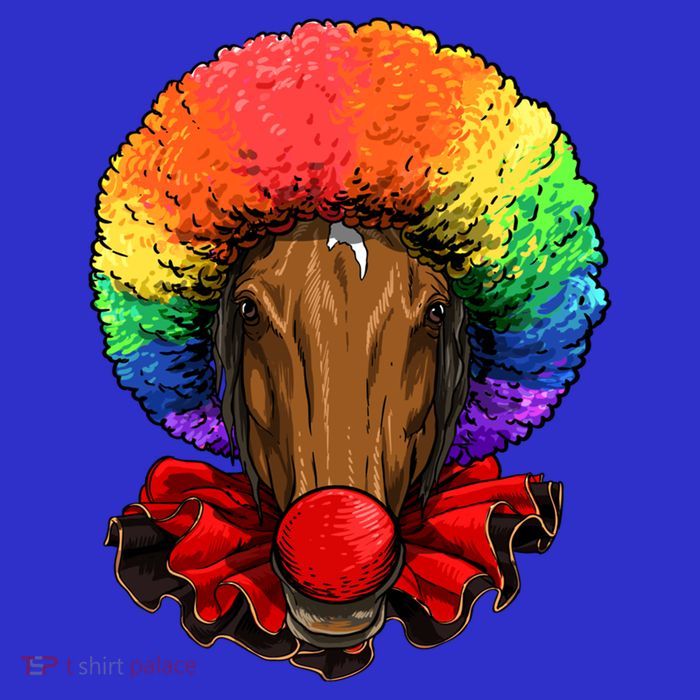 Clown Horse Carnival Circus Staff Farmer Horse Lover Cow Cool Gift T-Shirt