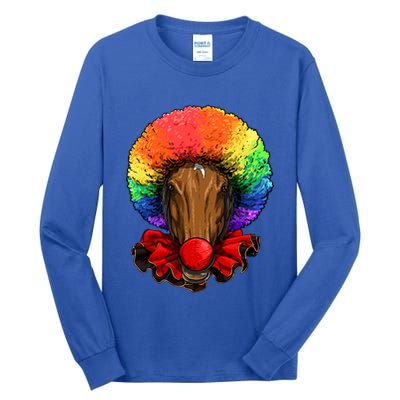 Clown Horse Carnival Circus Staff Farmer Horse Lover Cow Cool Gift Tall Long Sleeve T-Shirt