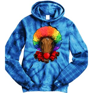 Clown Horse Carnival Circus Staff Farmer Horse Lover Cow Cool Gift Tie Dye Hoodie