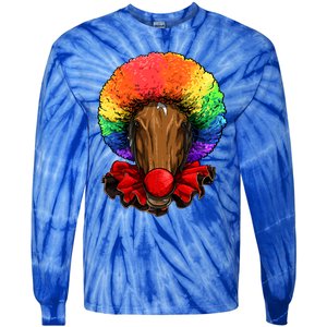 Clown Horse Carnival Circus Staff Farmer Horse Lover Cow Cool Gift Tie-Dye Long Sleeve Shirt