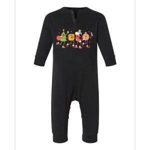 Christmas Holiday Celebration Retro Infant Fleece One Piece