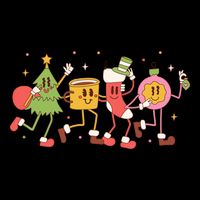 Christmas Holiday Celebration Retro Impact Tech Backpack
