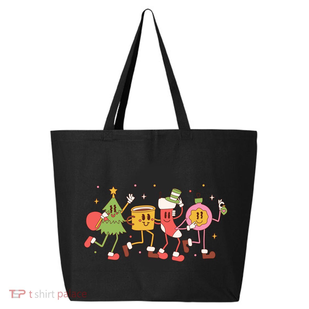 Christmas Holiday Celebration Retro 25L Jumbo Tote