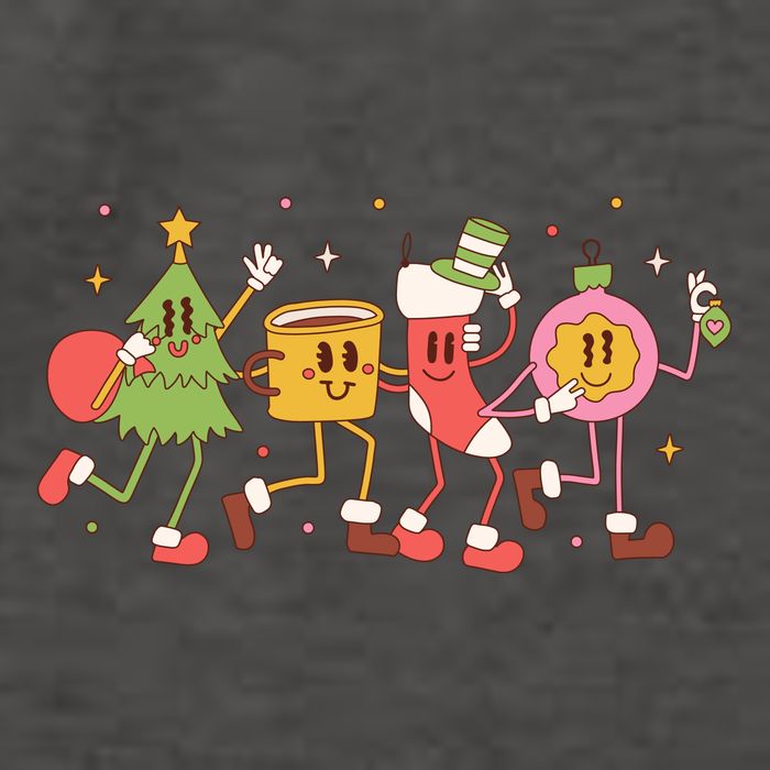 Christmas Holiday Celebration Retro Vector Backpack