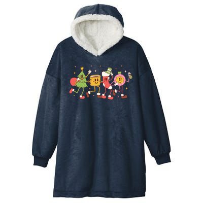 Christmas Holiday Celebration Retro Hooded Wearable Blanket