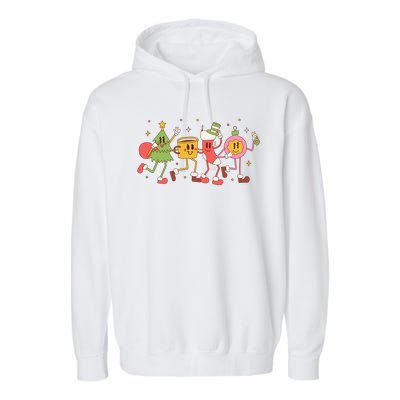 Christmas Holiday Celebration Retro Garment-Dyed Fleece Hoodie