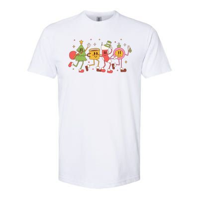 Christmas Holiday Celebration Retro Softstyle® CVC T-Shirt