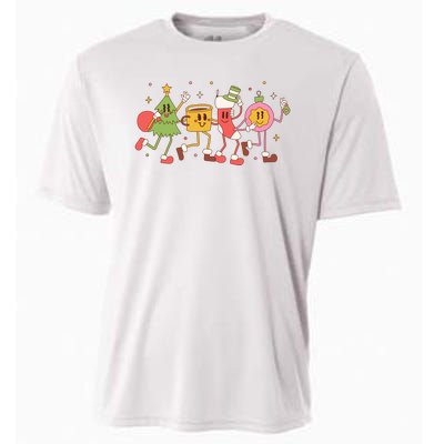 Christmas Holiday Celebration Retro Cooling Performance Crew T-Shirt