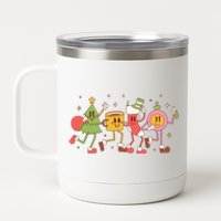 Christmas Holiday Celebration Retro 12 oz Stainless Steel Tumbler Cup