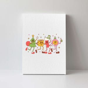 Christmas Holiday Celebration Retro Canvas