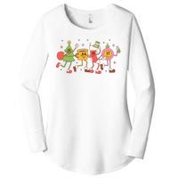 Christmas Holiday Celebration Retro Women's Perfect Tri Tunic Long Sleeve Shirt