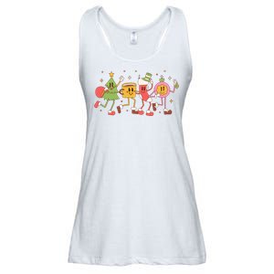 Christmas Holiday Celebration Retro Ladies Essential Flowy Tank