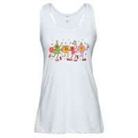 Christmas Holiday Celebration Retro Ladies Essential Flowy Tank