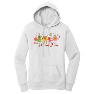 Christmas Holiday Celebration Retro Women's Pullover Hoodie