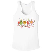 Christmas Holiday Celebration Retro Ladies PosiCharge Competitor Racerback Tank