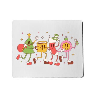 Christmas Holiday Celebration Retro Mousepad