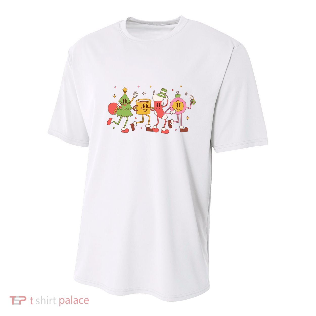 Christmas Holiday Celebration Retro Youth Performance Sprint T-Shirt