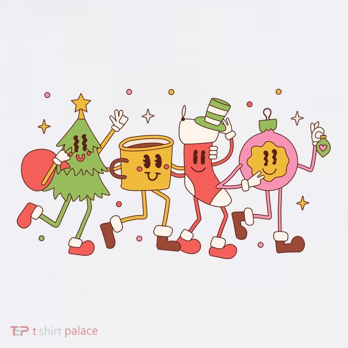 Christmas Holiday Celebration Retro Premium T-Shirt