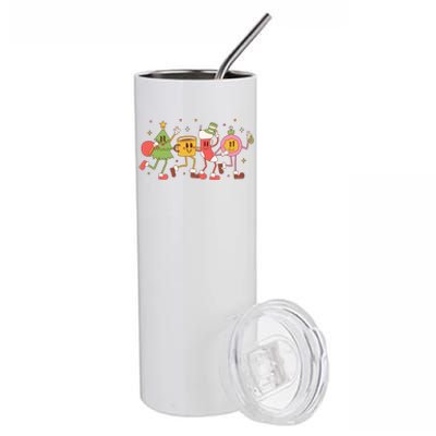 Christmas Holiday Celebration Retro Stainless Steel Tumbler