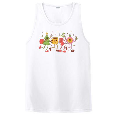 Christmas Holiday Celebration Retro PosiCharge Competitor Tank