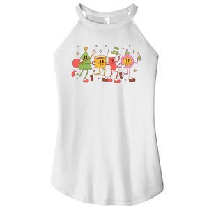 Christmas Holiday Celebration Retro Women's Perfect Tri Rocker Tank