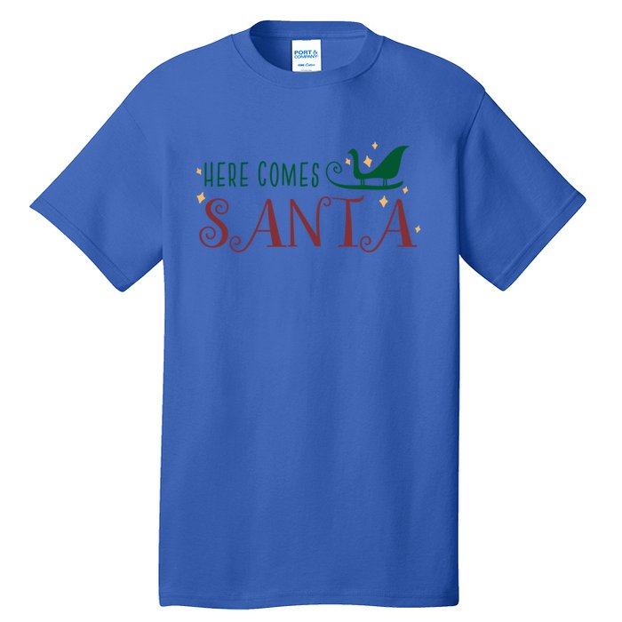 Cute Here Comes Santa Claus Sleigh Christmas Holiday Season Gift Tall T-Shirt