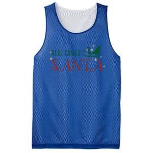 Cute Here Comes Santa Claus Sleigh Christmas Holiday Season Gift Mesh Reversible Basketball Jersey Tank