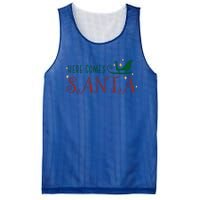 Cute Here Comes Santa Claus Sleigh Christmas Holiday Season Gift Mesh Reversible Basketball Jersey Tank